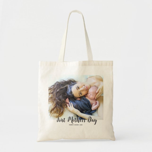 Your First Mother's Day personalised photo  Tote Bag (Front)