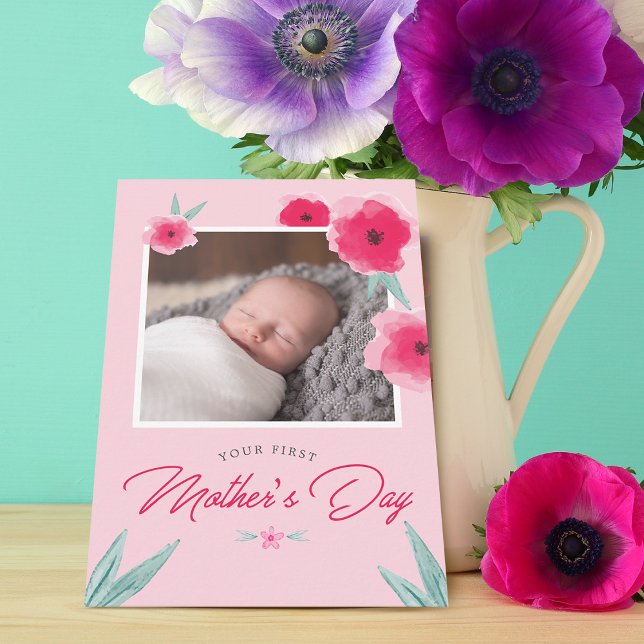 Your First Mother's Day Photo Flat Card (Your First Mother's Day Photo Flat Card)
