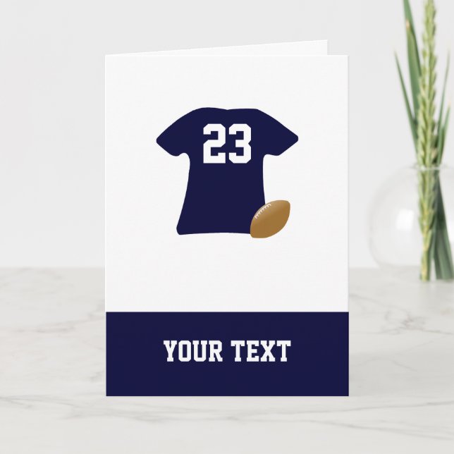 Your Football Shirt With Ball Birthday Card (Front)