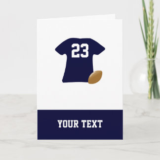 Your Football Shirt With Ball Birthday Card