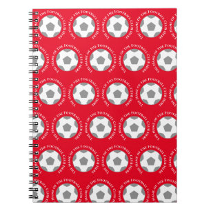 Your Football Team in Red Notebook