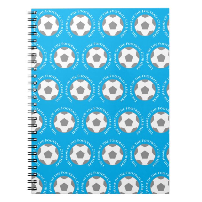 Your Football Team in Sky Blue Notebook (Front)