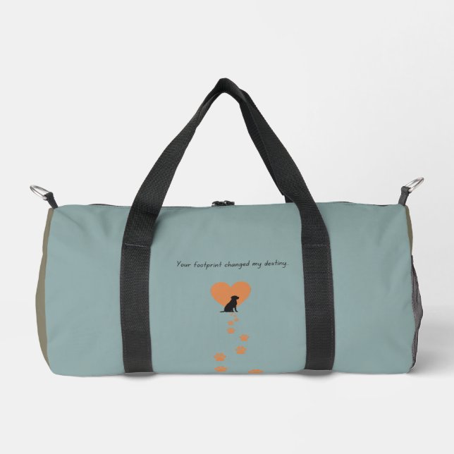 Your footprint changed my destination duffle bag (Front)