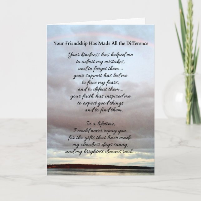Your Friendship... Card (Front)