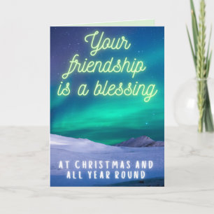 Your Friendship Is A Blessing Christmas Card
