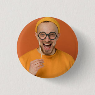 Your Funny Photo Selfie Upload 3 Cm Round Badge