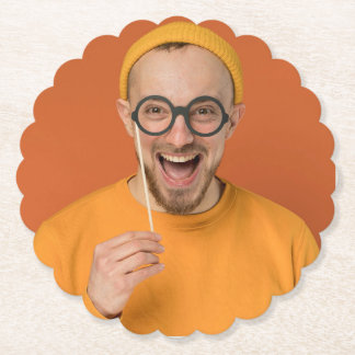 Your Funny Photo Selfie Upload Paper Coaster