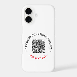 Your Funny QR Code Custom Text iPhone Case Example