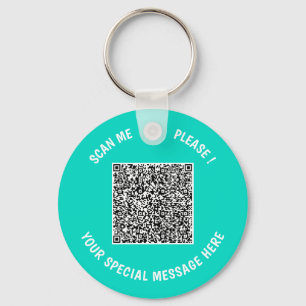 Your Funny QR Code Keychain Example Custom Text