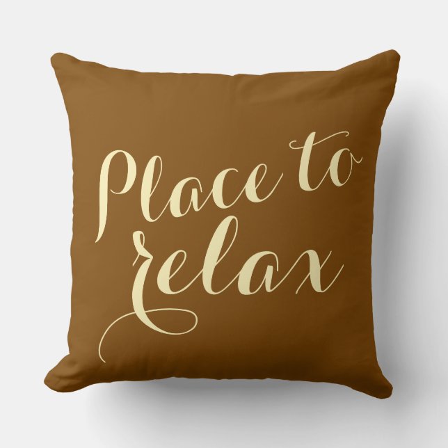 Your funny saying: Place to relax Cushion (Front)