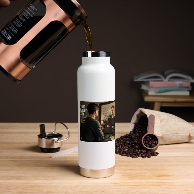 Your Future Self Is Proud of You Water Bottle (Coffee (Rotated))