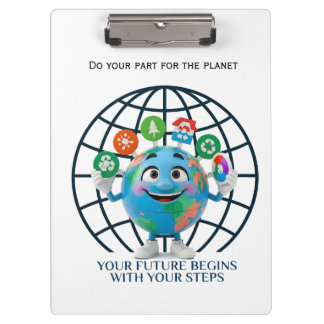Your Future Your Steps Earth Day Sustainability Clipboard