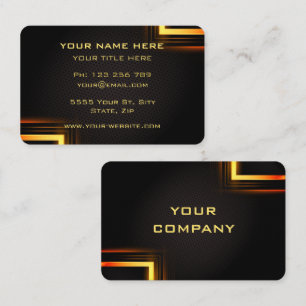 Your Gold Black Professional Golden Business Card