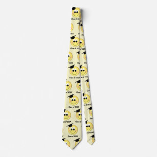 Your Grad Year Happy Face With Graduation Cap Tie