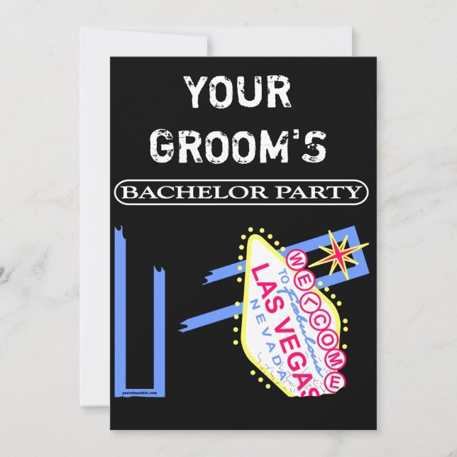 YOUR GROOM'S BACHELOR PARTY INVITATION (Front)