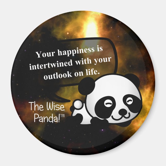 Your happiness depends on your outlook on life magnet (Front)