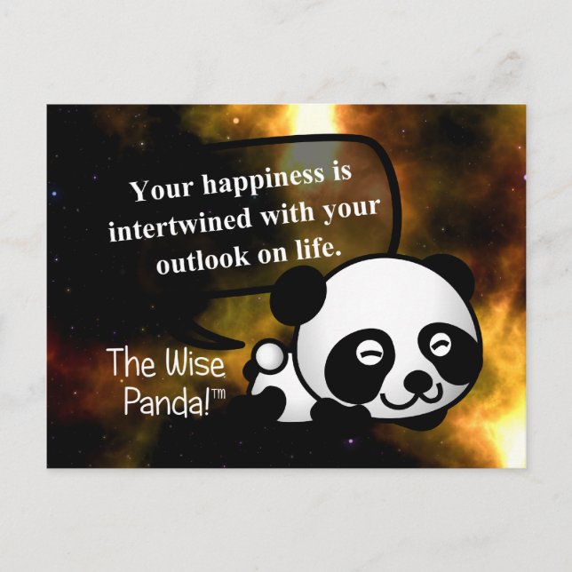 Your happiness depends on your outlook on life postcard (Front)