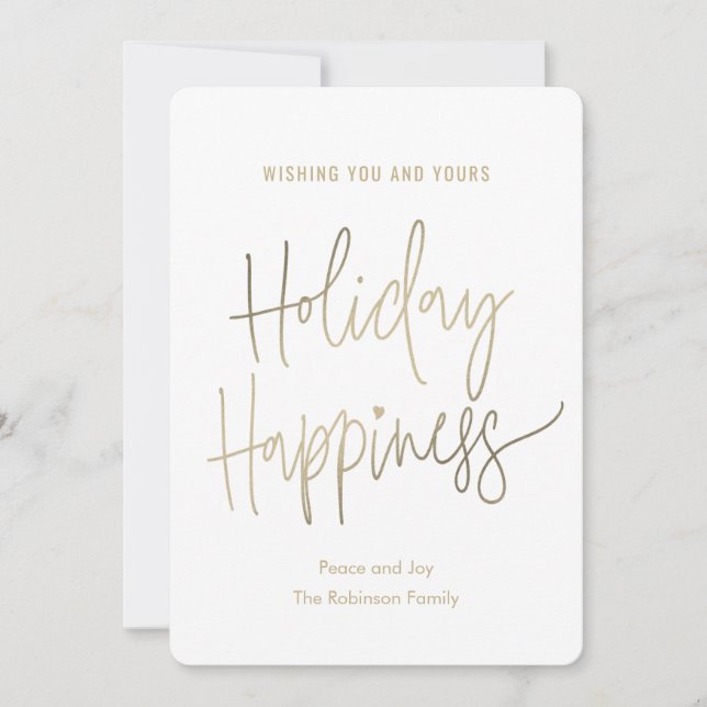 Your Happiness Simple Holiday Cards (Front)
