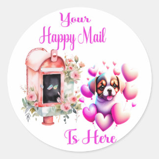 Your Happy Mail Is Here Classic Round Sticker