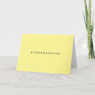 Your Hashtag #   Modern Yellow Social Media Viral Card