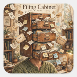 "Your Head Is a Bad Filing Cabinet" Sticker
