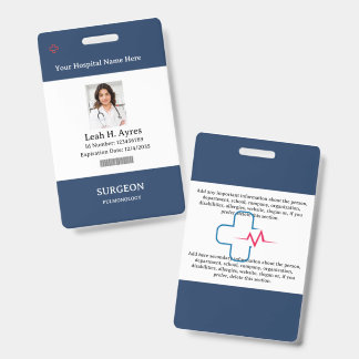 Your Health Care Company Logo Photo Clip Name Badg ID Badge