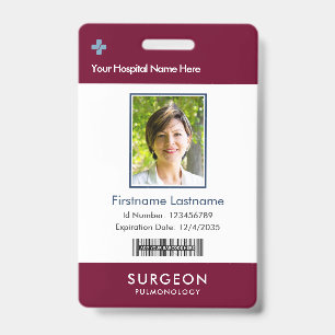 Your Health Care Company Logo  Photo Clip Name ID Badge