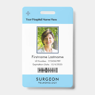 Your Health Care Company Logo  Photo Clip Name ID Badge