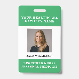 Your Health Care Company Photo ID Badge