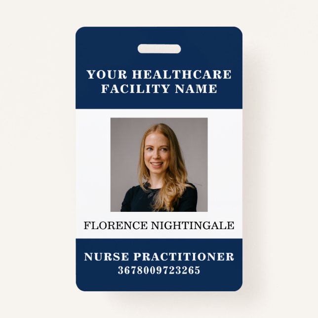 Your Health Care Company Photo ID Badge (Front)