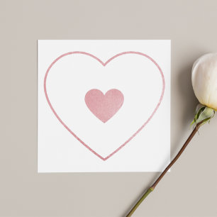 Your Heart in my Heart Blush Pink Foil Mothers Day Thank You Card