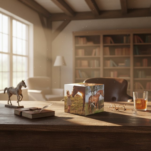 Your Horse Portrait Memorial Photo Cube (Your Horse Portrait Memorial Photo Cube)