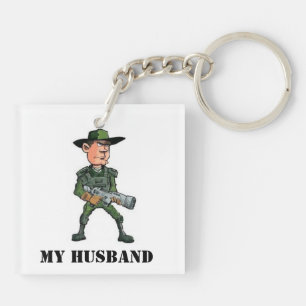 Your husband vs. My husband Key Ring