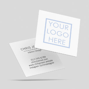 Your Image and Text Personalised Business Logo Square Business Card