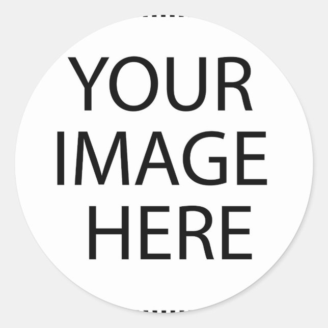 YOUR IMAGE HERE CLASSIC ROUND STICKER (Front)