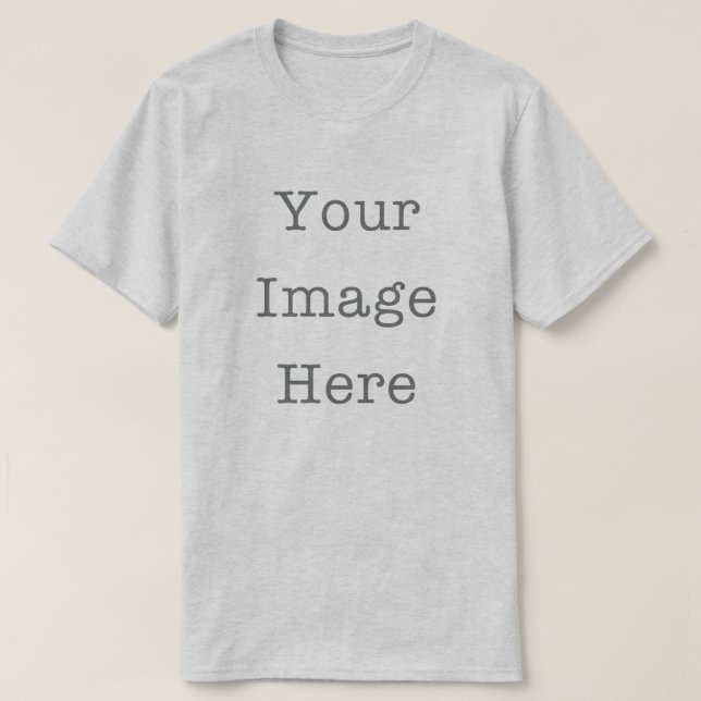 Your Image Here Customizable Personalized Ash T-Shirt (Design Front)