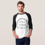 your image here, photo custom edit circle and text T-Shirt<br><div class="desc">your image here, photo custom edit circle and text easy to edit text add your photo image to baseball t-shirt photo masked circle baseball style shirt top, ideal gift for teen birthday frat stag bachelor or other Get ready to party with this fully customisable bachelor party T-shirt! Upload your own...</div>
