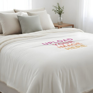 Your Image Logo Blank Sherpa Blanket