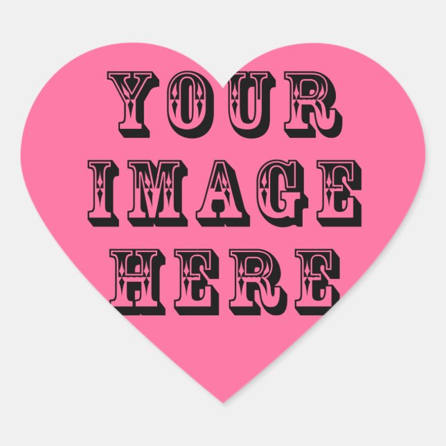 Your Image on Heart Sticker (Front)