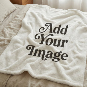 Your Image Photo Blank Fleece Blanket