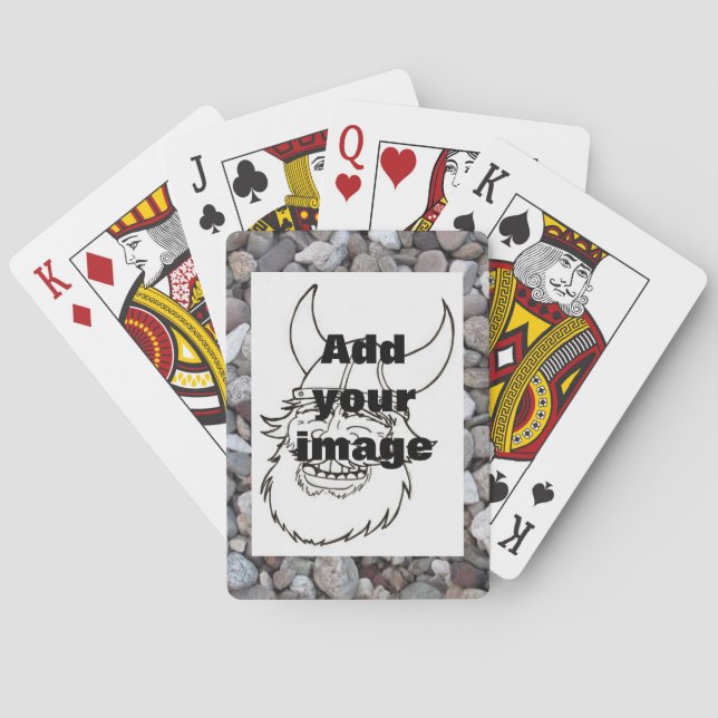 Your image with rock border playing cards (Back)