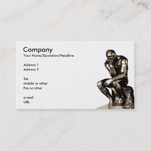 Your individual profile card with Rodin's Thinker