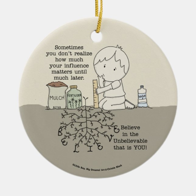 Your Influence Matters Ceramic Tree Decoration (Front)
