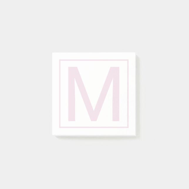 Your Initial | In Block Post-it Notes (Front)