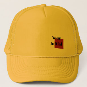 Your Initial Monogram Gold Trucker Hat