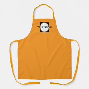 Your Initial Monogram Orange Apron