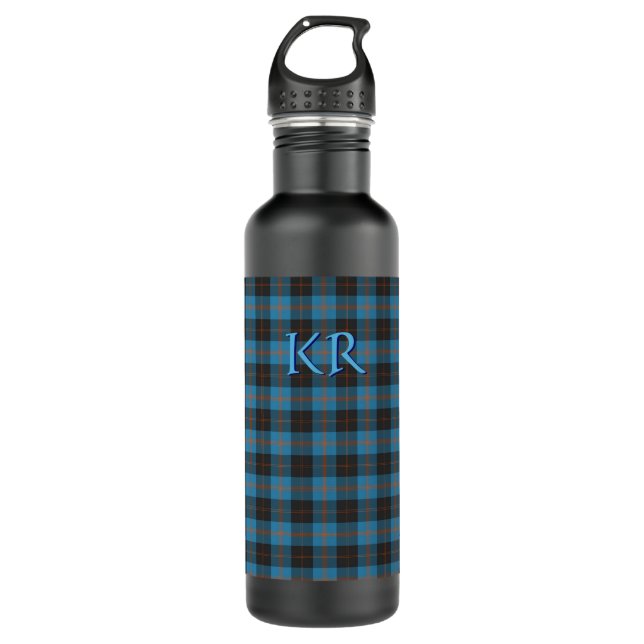 Your initials on Angus District Ancient tartan 710 Ml Water Bottle (Front)