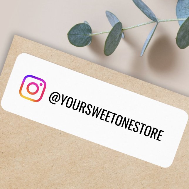 Your Instagram Name Label & Logo Icon Sticker (Creator Uploaded)