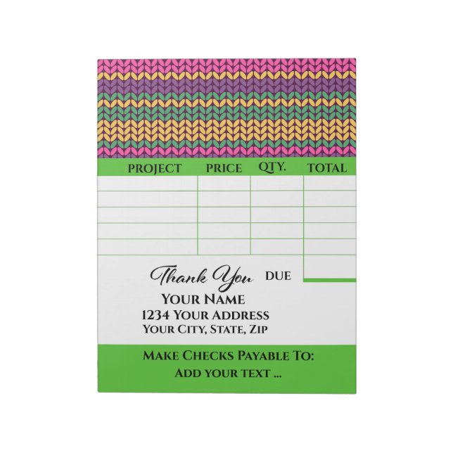 Your Invoice Notepad (Rotated)