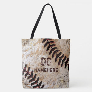 Your Jersey Number Name Vintage look Baseball Bag